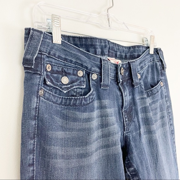 True Religion Women's Billy Jeans Straight Leg Logo Flap Pockets Size 31 - Picture 7 of 15